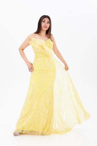 Yellow Floor length dress
